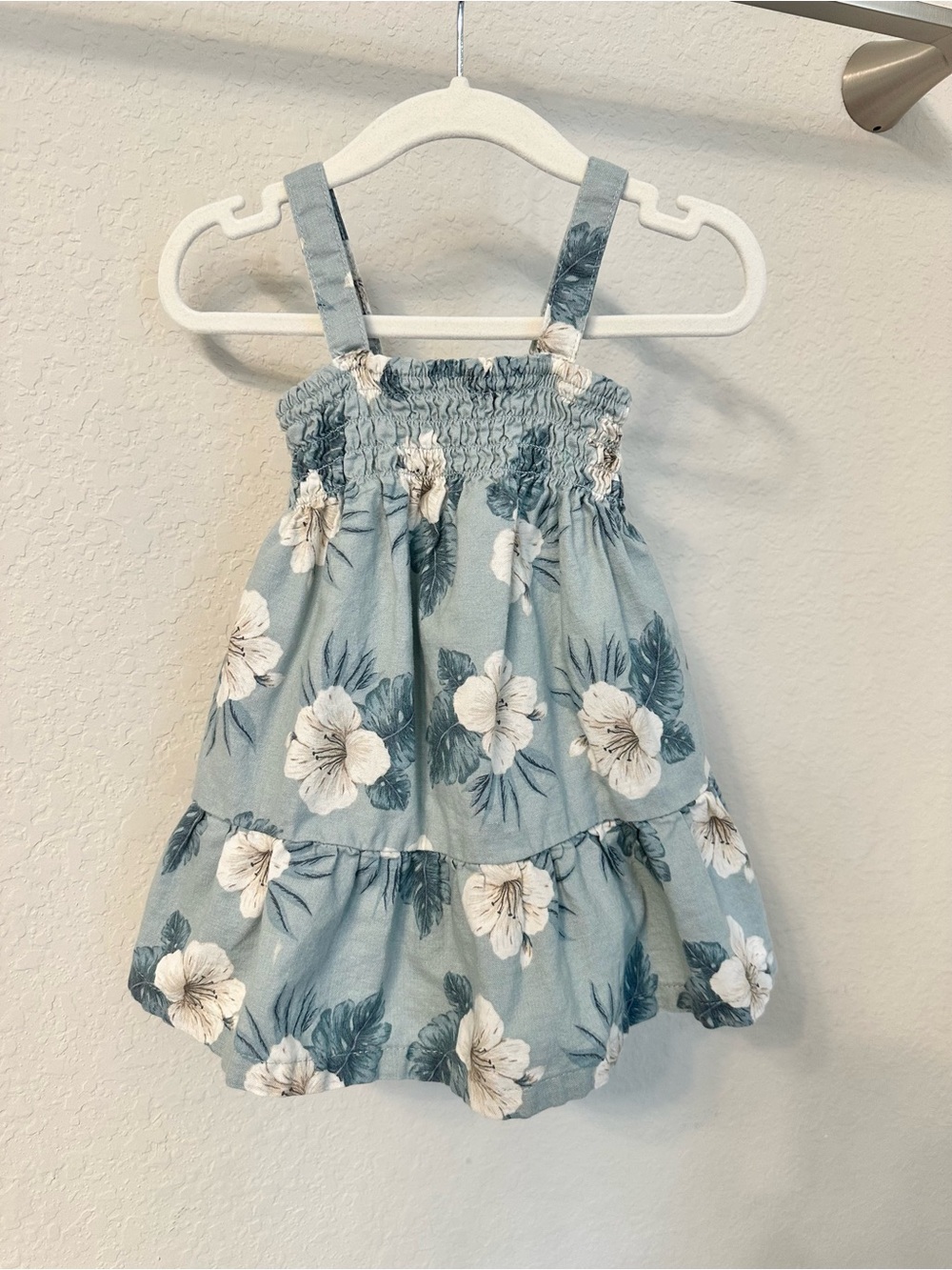 Baby Girl Smoked Linen Dress